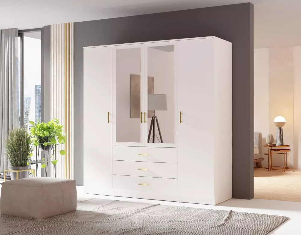 Skapis Wardrobe · Balts · 200 × 64 × 210 cm