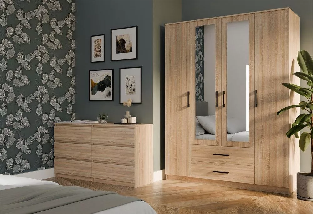 Skapis Romana 160 L · Ozols sonoma · 160 × 52 × 205 cm