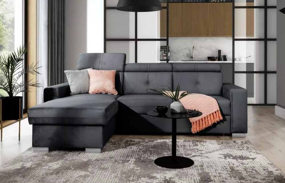 Dīvāns Fresia Premium Standard · Tumši pelēks · 176 × 247 × 104 cm