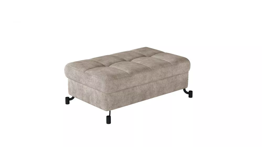 Pufs Lorelle P Premium Standard Auduma numurs: Dora 21, · Pelēks · 100 × 45 × 70 cm