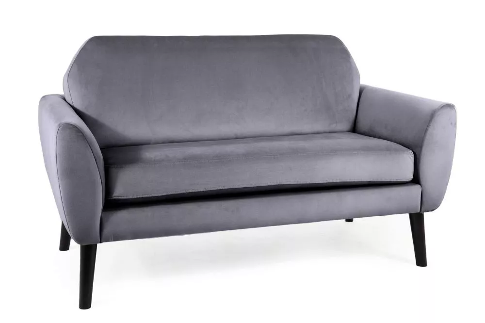 Dīvāns Mena Velvet · Pelēks · 75 × 147 × 85 cm