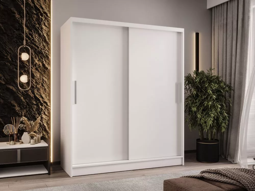 Skapis Wienna 1 · Balts · 150 × 58 × 200 cm