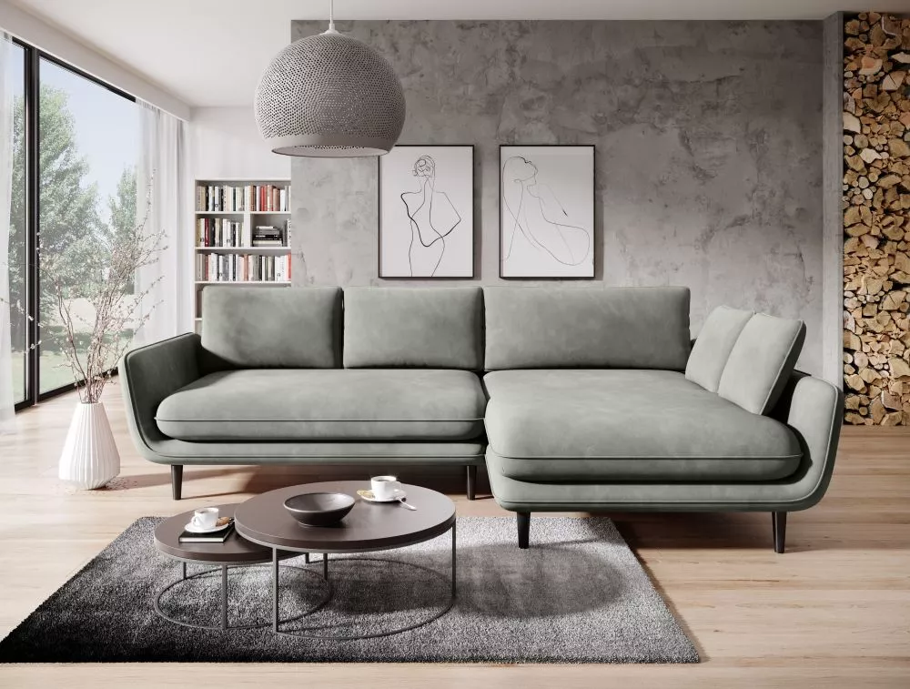 Dīvāns Solano Premium Standard · Zaļi pelēks · 167 × 260 × 83 cm