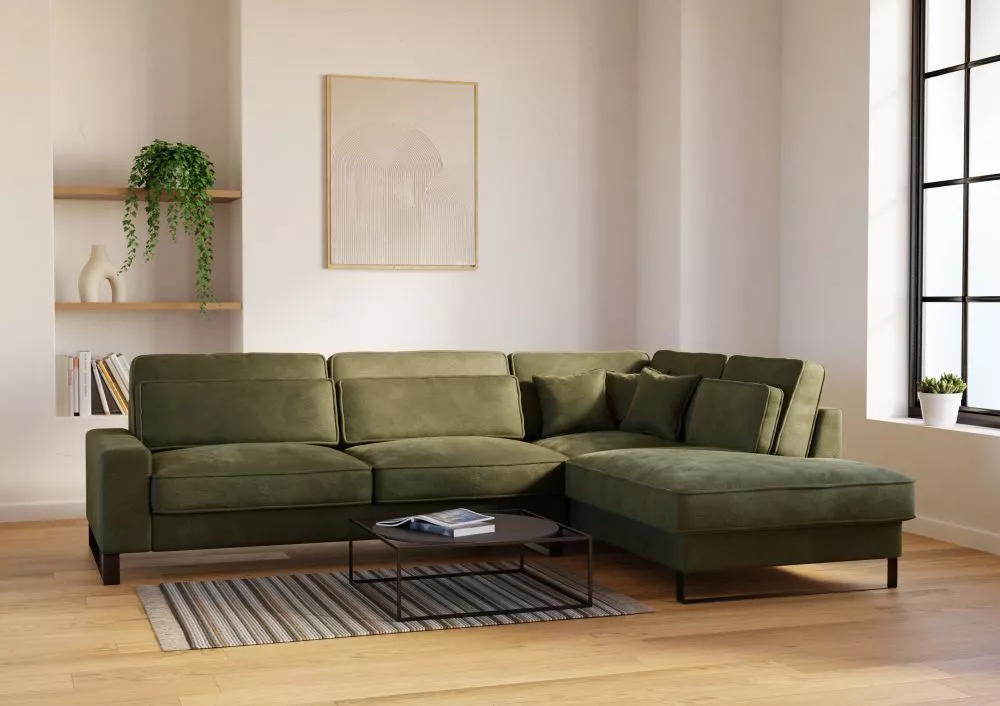 Dīvāns Blossom Standard · Zaļš · 242 × 310 × 110 cm