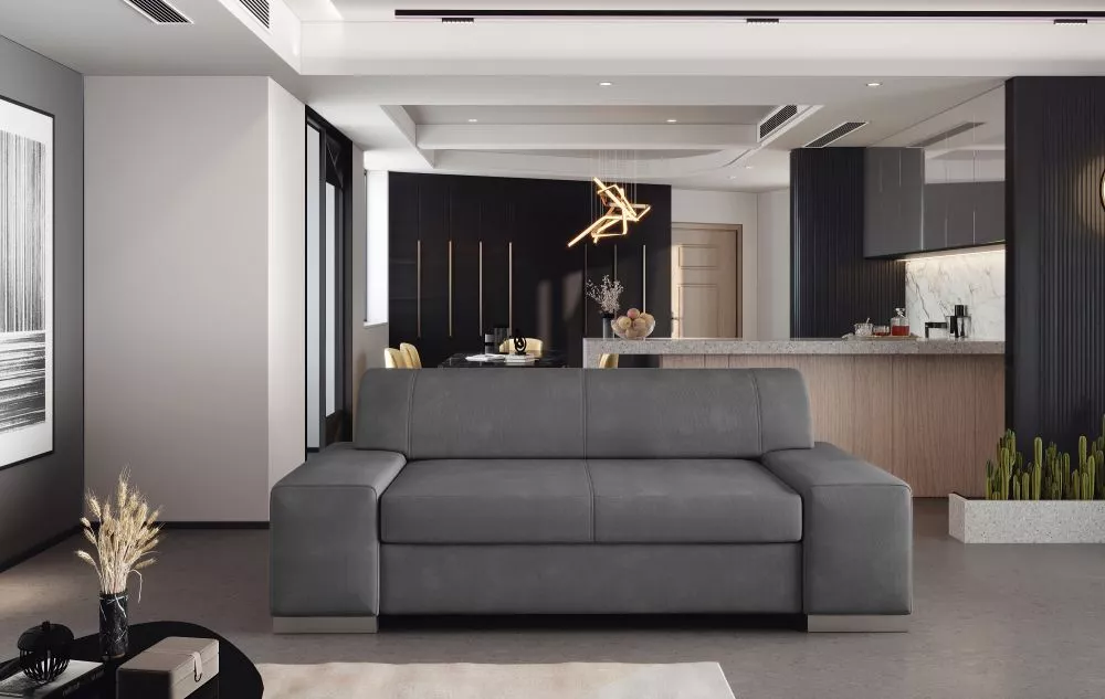 Dīvāns Porto 2S Premium standard · Grafīts · 90 × 190 × 98 cm