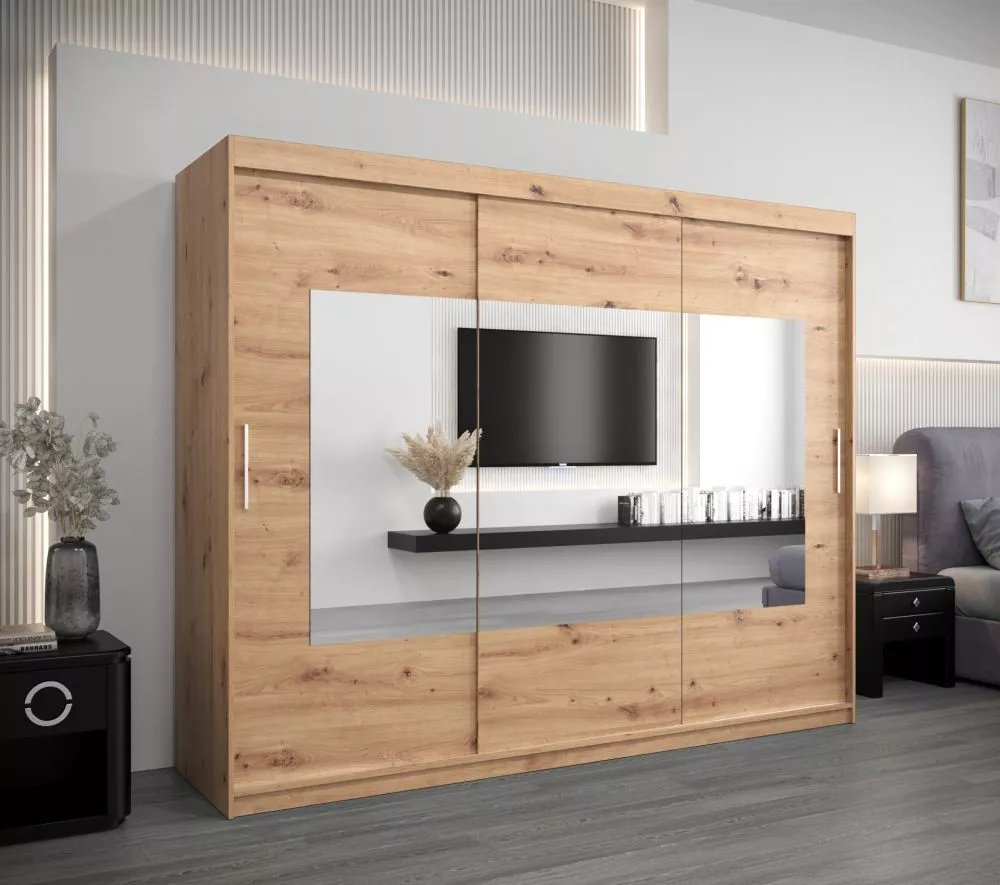 Skapis Torino · Ozols artisan · 250 × 62 × 200 cm