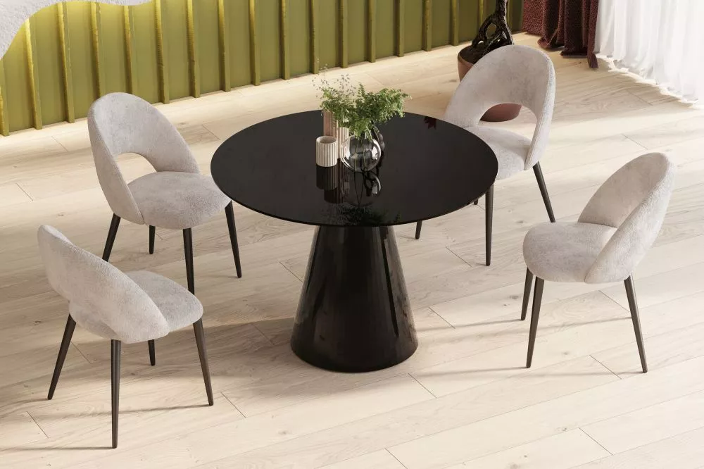 Galds Pineto Gloss · Melns · 75 cm