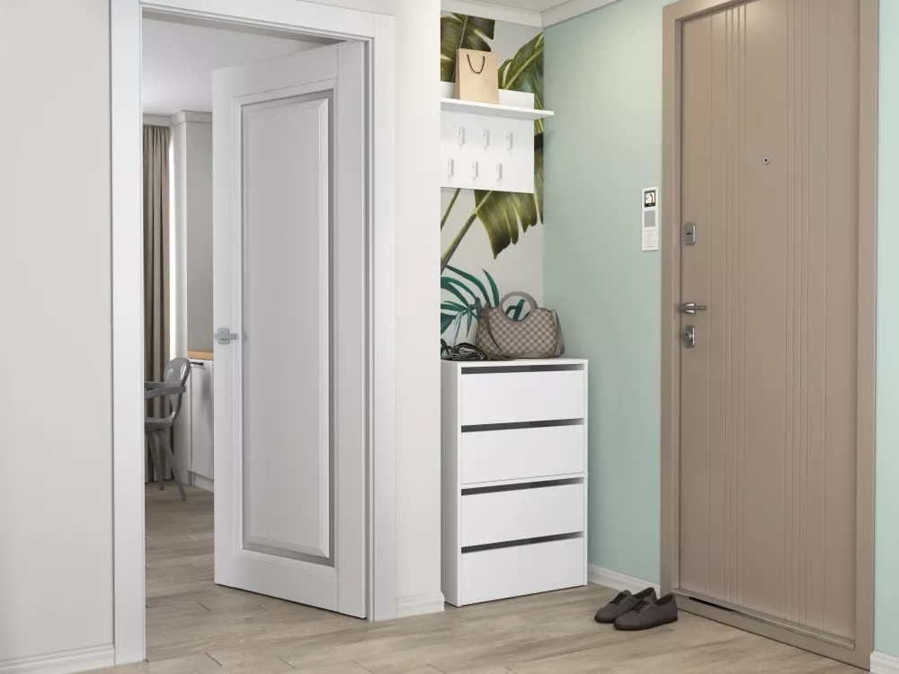 Apavu plaukts Modo 2 Korpusa krāsa: balts, · 60 × 88 × 36 cm