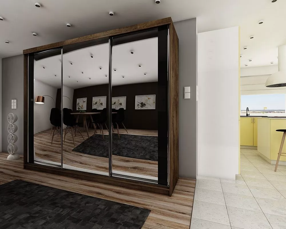 Skapis Top 30 ar LED · Tumšais osis · 250 × 62 × 200 cm