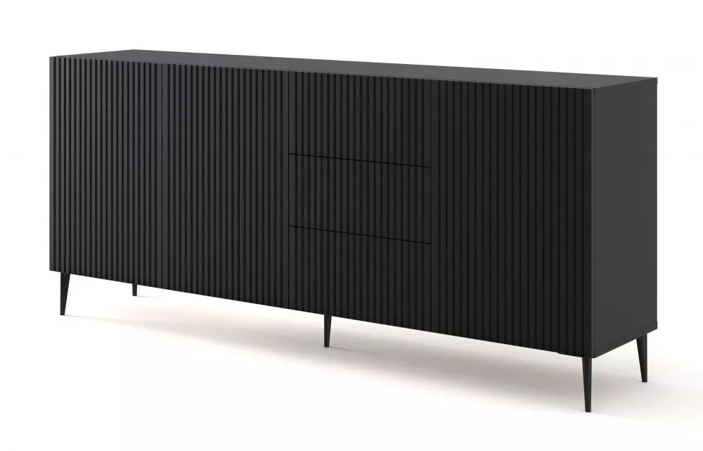 Kumode Ravenna B Black K3D3S · 199.6 × 41.8 × 86.9 cm