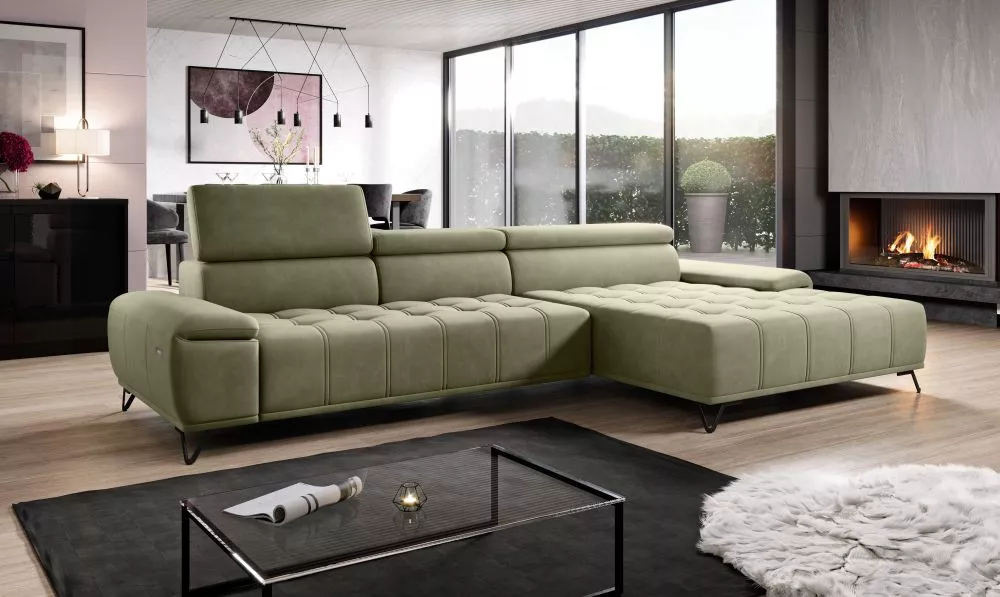 Dīvāns Palladio Mini Standard · Olīvu · 183 × 322 × 77 cm