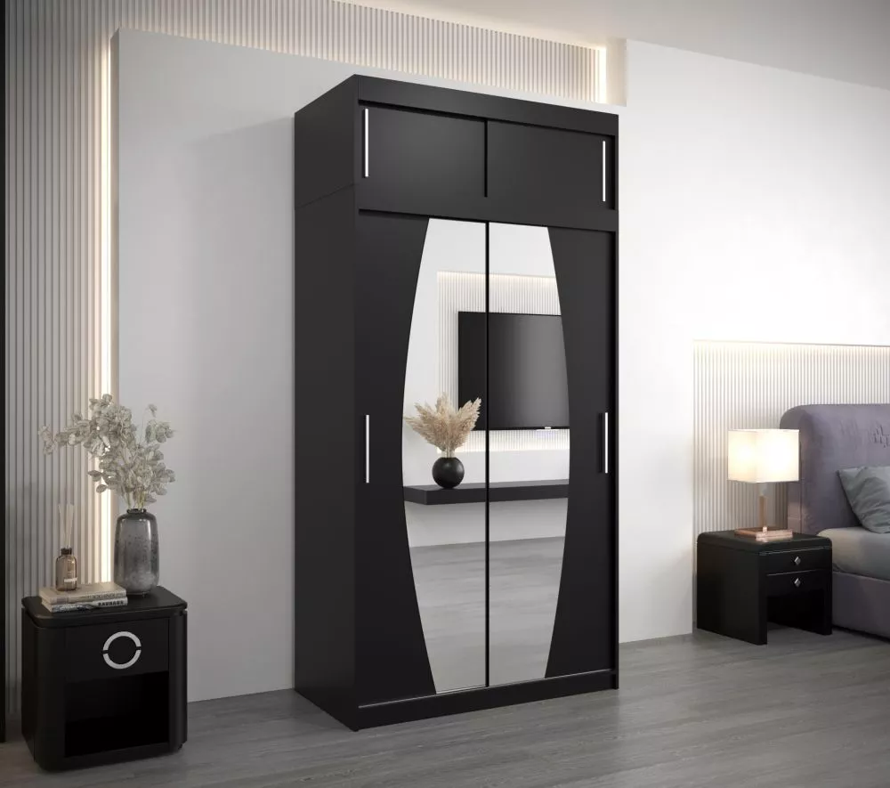 Skapis Elypse Plus · Melns · 120 × 62 × 240 cm