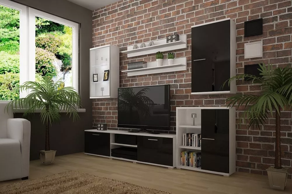 Sekcija Figo E ar LED Korpusa krāsa: balts, · 210 × 38 × 180 cm