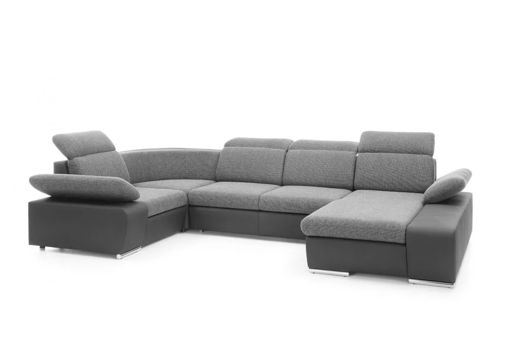 Dīvāns Odessa 2 standard · Gaiši pelēks + pelēks · 210 × 355 × 86 cm