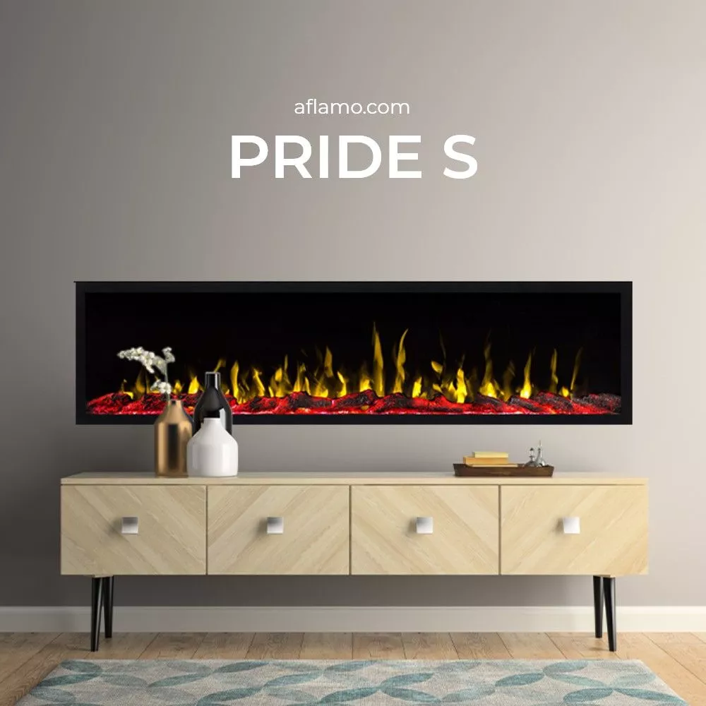 Kamīns Pride S153 Ar tālvadības pulti: 1, Daudzkrāsaina liesma: 1, Liesmas spilgtuma regulēšana: 1, Dekoratīvais režīms: