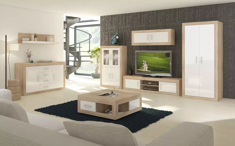 Komplekts Verin Zestaw 9 · Sonoma + balts spīdums