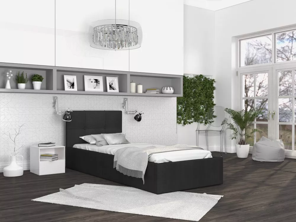 Gulta Rino Premium Standard ar stelāžu Guļamvietas platums: 90 cm, Guļamvietas garums: 200 cm, stelāžas tips: metāla, · 