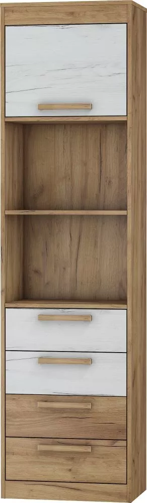 Plaukts Maximus MXS 29 · Zelts ozols + balts ozols · 52 × 193 × 33.4 cm