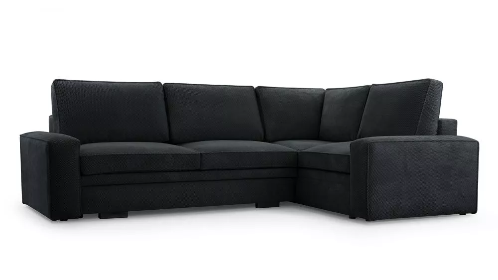 Dīvāns Toledo Onega Standard · Melns · 196 × 296 × 94 cm