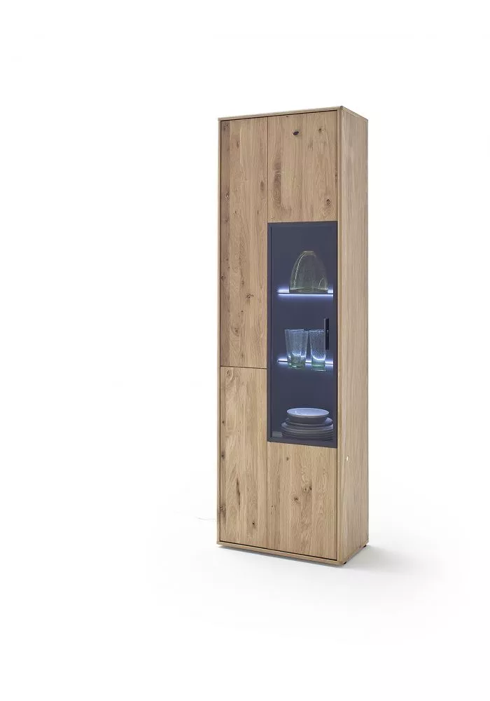 Sekcija Portland 10 ar LED · Ozols · 64 × 37 × 207 cm