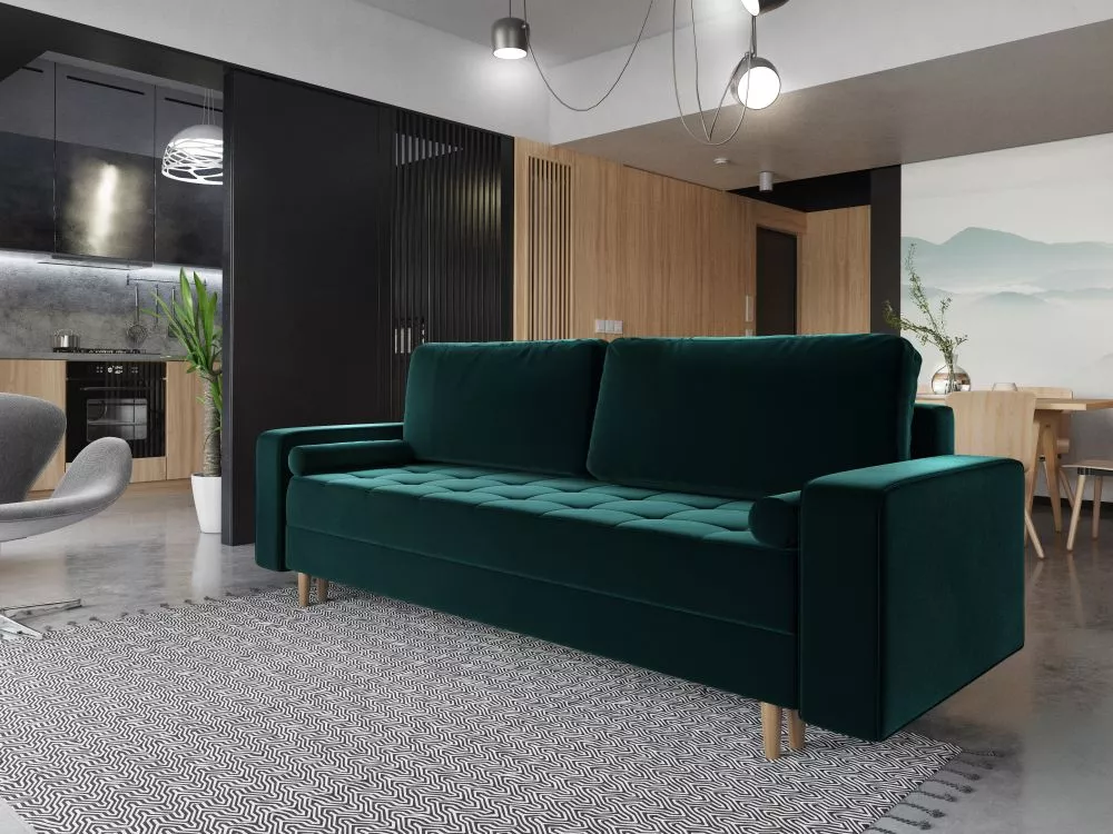 Dīvāns Prima Sofa standard · Zaļš · 91 × 238 × 90 cm