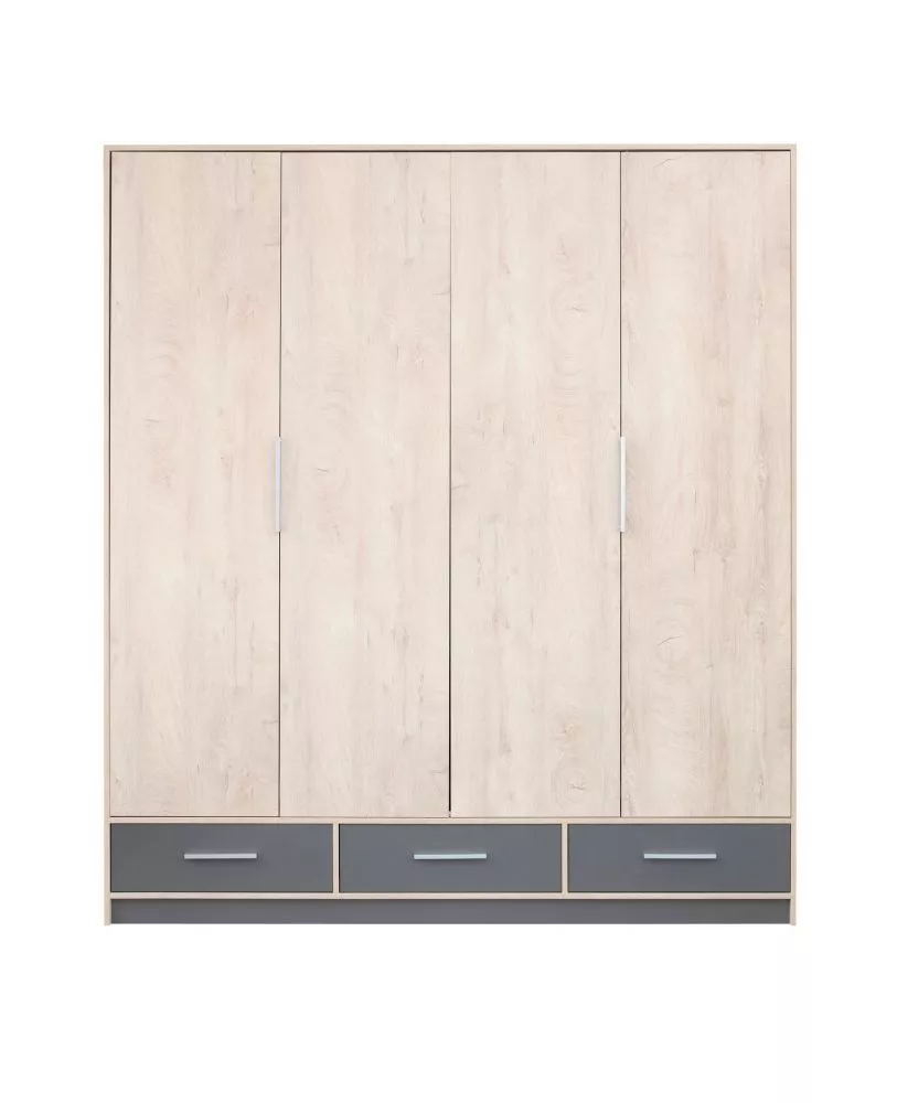 Skapis Isko IS1 · Ozols + antracīts · 204 × 60 × 230 cm