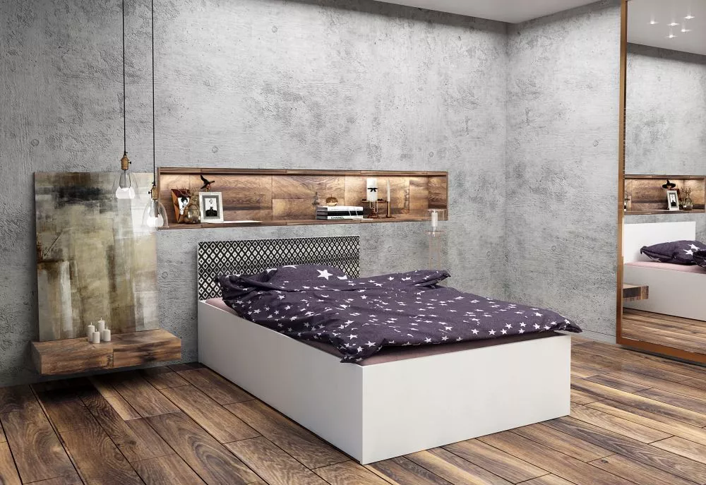 Gulta Prestige Open 20 ar stelāžu Guļamvietas platums: 160 cm, Korpusa krāsa: balts, Guļamvietas garums: 200 cm, · 165 ×