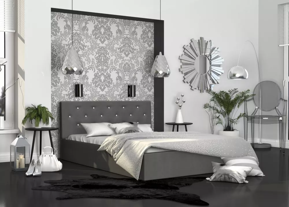 Gulta Mirage Premium Standard ar stelāžu Guļamvietas platums: 180 cm, Guļamvietas garums: 200 cm, stelāžas tips: metāla,