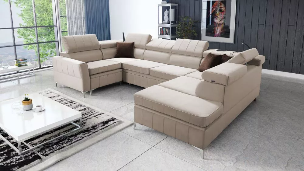 Dīvāns Bartez 5 Standard · Krēma · 218 × 336 × 80 cm