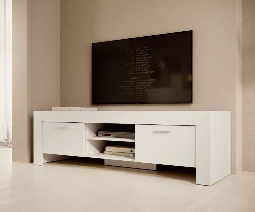 TV tumba Cesiro RTV 2D · Balts · 170 × 52 × 51 cm