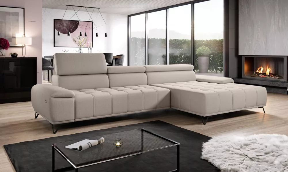 Dīvāns Palladio Mini Standard · Gaiši bēšs · 183 × 322 × 77 cm