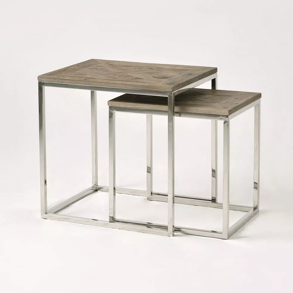 Žurnālgalds Glamour GL1538/39 · Balināts ozols · 55 × 45 × 55 cm