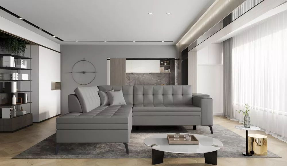 Dīvāns Lanvin Standard · Pelēks · 210 × 260 × 93 cm