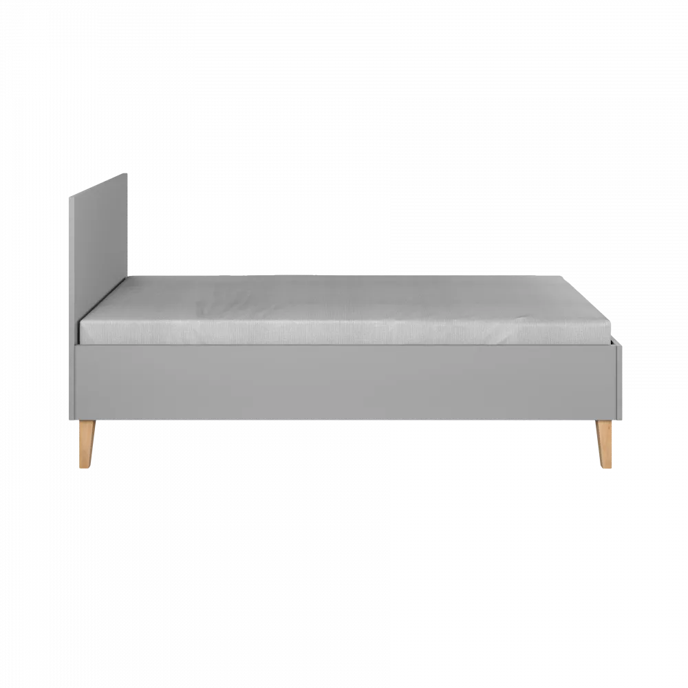 Gulta Kubi ar stelāžu Guļamvietas platums: 80 cm, Guļamvietas garums: 180 cm, stelāžas tips: koka, · Pelēks · 94 × 184 ×