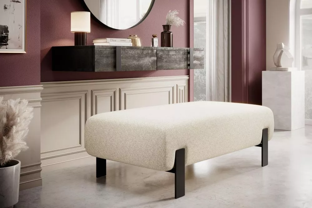 Pufs Verica P Standard Auduma numurs: Raven 22, · Gaiši bēšs · 130 × 45 × 70 cm