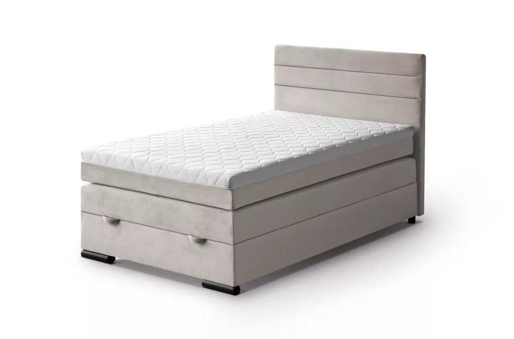 Gulta Teddy 120x200 Boxspring Standard Guļamvietas platums: 120 cm, Guļamvietas garums: 200 cm, · Bēšs · 126 × 207 × 117