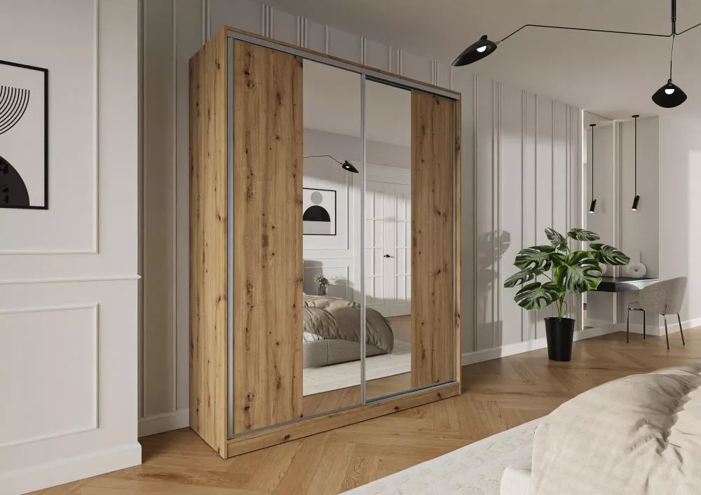 Skapis Trend 5 · Ozols artisan · 180 × 60 × 245 cm