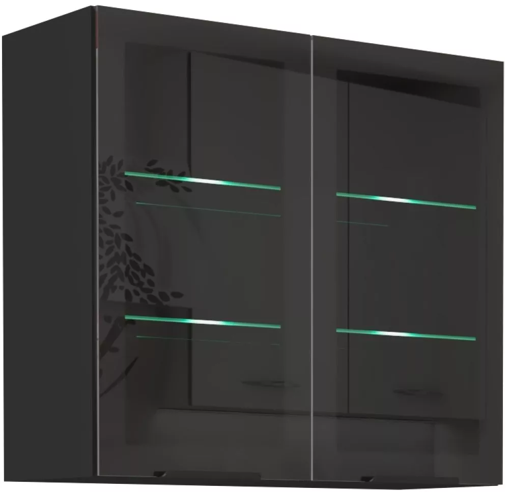 Virtuves skapis Siena 80 GS 2F · Melna