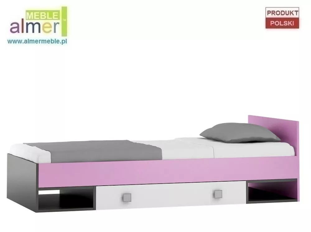 Bērnu gulta Y18 ar stelāžu Guļamvietas platums: 90 cm, Guļamvietas garums: 200 cm, · 94 × 204 × 65 cm