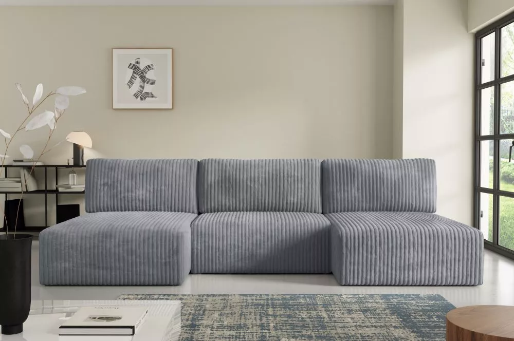 Dīvāns Bergamo U Tilia standard · Pelēks · 149 × 304 × 70 cm