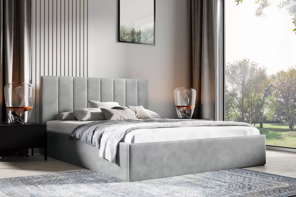 Gulta Lucy 2 ar stelāžu Guļamvietas platums: 120 cm, Guļamvietas garums: 200 cm, · Pelēks · 128 × 210 × 92 cm