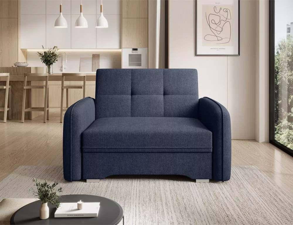 Dīvāns Laine 1S standard · Zila · 109 × 102 × 84 cm