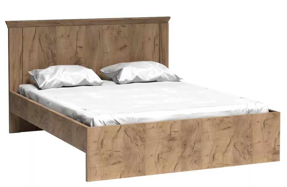 Gulta Antica A5 ar stelāžu Guļamvietas platums: 160 cm, Guļamvietas garums: 200 cm, · Ozols craft zelts · 176 × 205 × 10