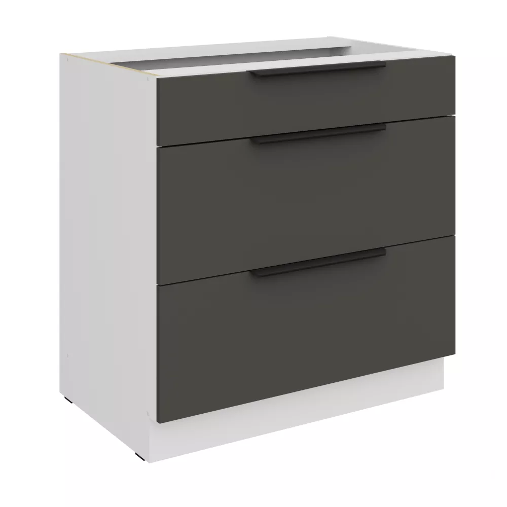 Virtuves skapis Aria Graphite 80 D 3S BB