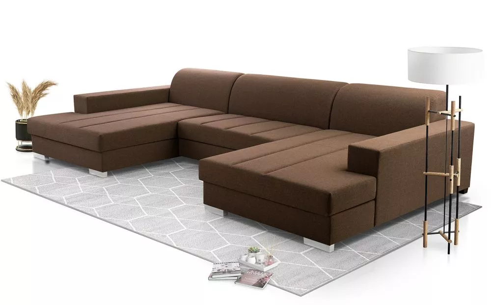 Dīvāns Mistral U Standard · Brūns · 177 × 354 × 76 cm
