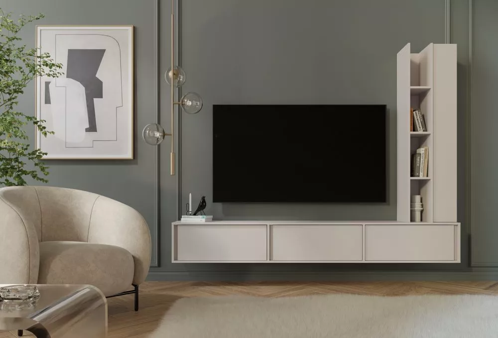 Sekcija Velor Set Korpusa krāsa: kašmīrs, · 230 × 35 × 185 cm