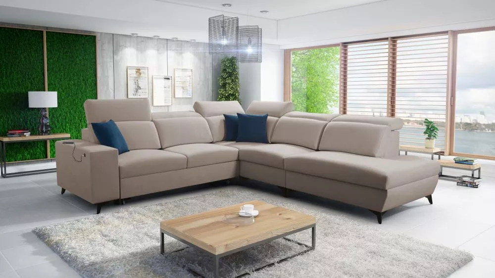 Dīvāns Bartone 9 Mix Standard · Kapučino · 300 × 283 × 83 cm