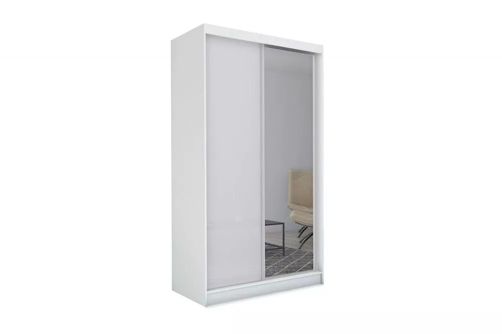 Skapis Patti ar LED · Balts · 150 × 61 × 216 cm