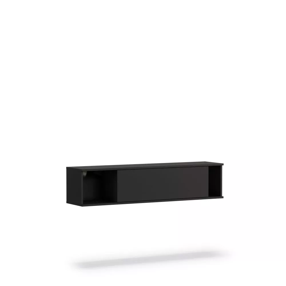 Plaukts Querty QT-06 · Melns · 135 × 30 × 30 cm