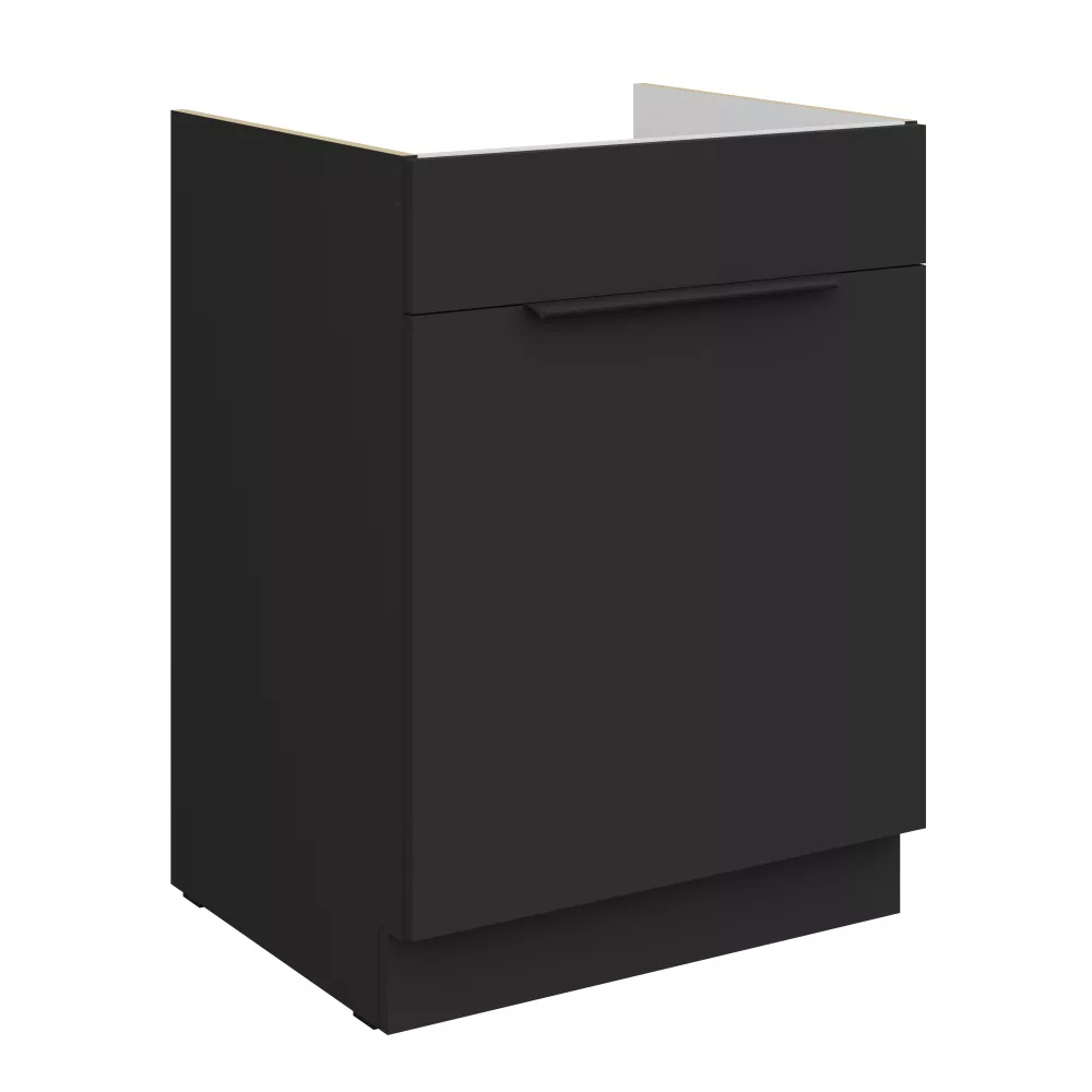 Virtuves skapis Aria Black 60 ZL 1S BB